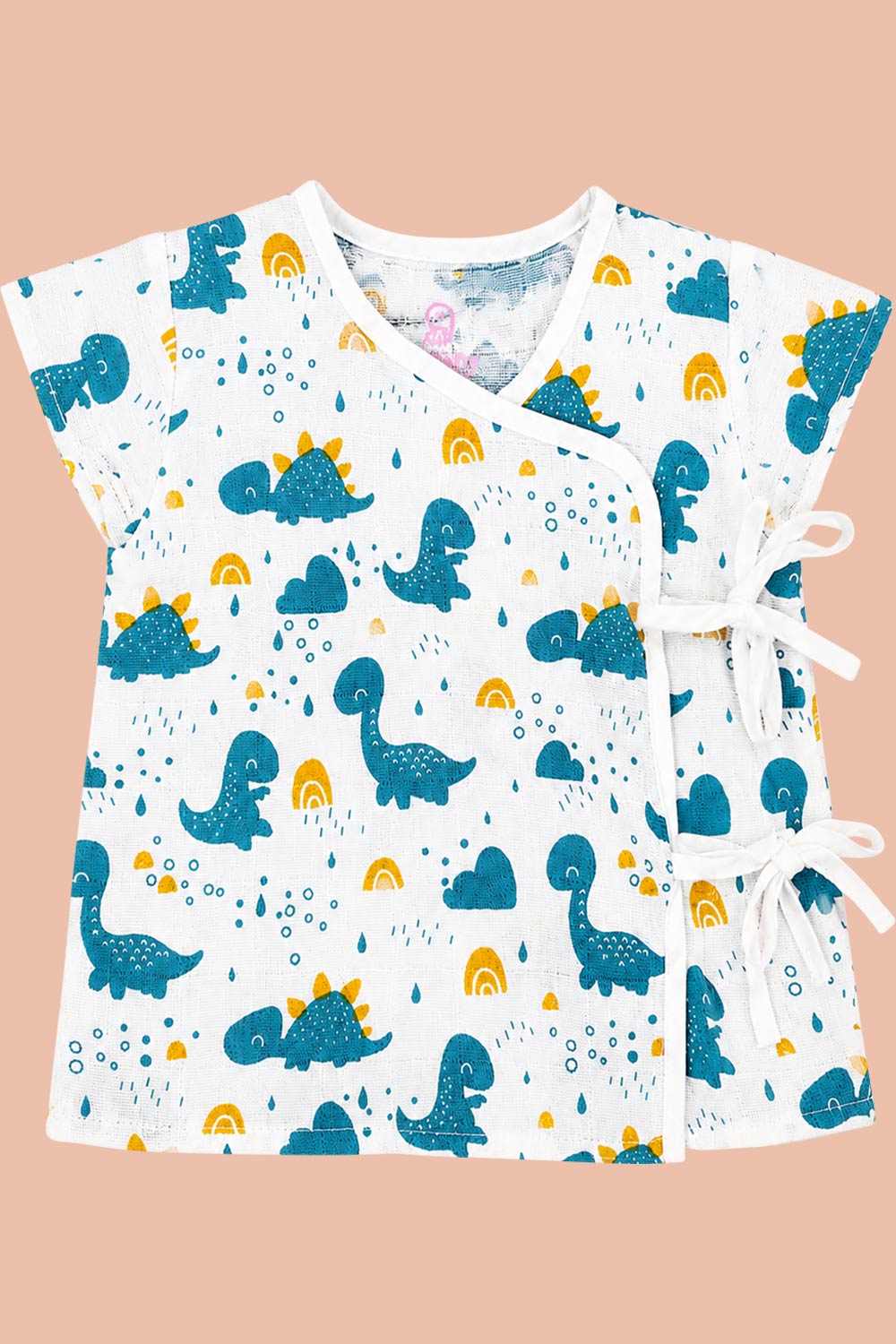Oh Baby 100% Pure Cotton Everyday Comfort Baby Vest – Soft Breathable Infant Innerwear for Newborn Boys & Girls - Printed - KV01