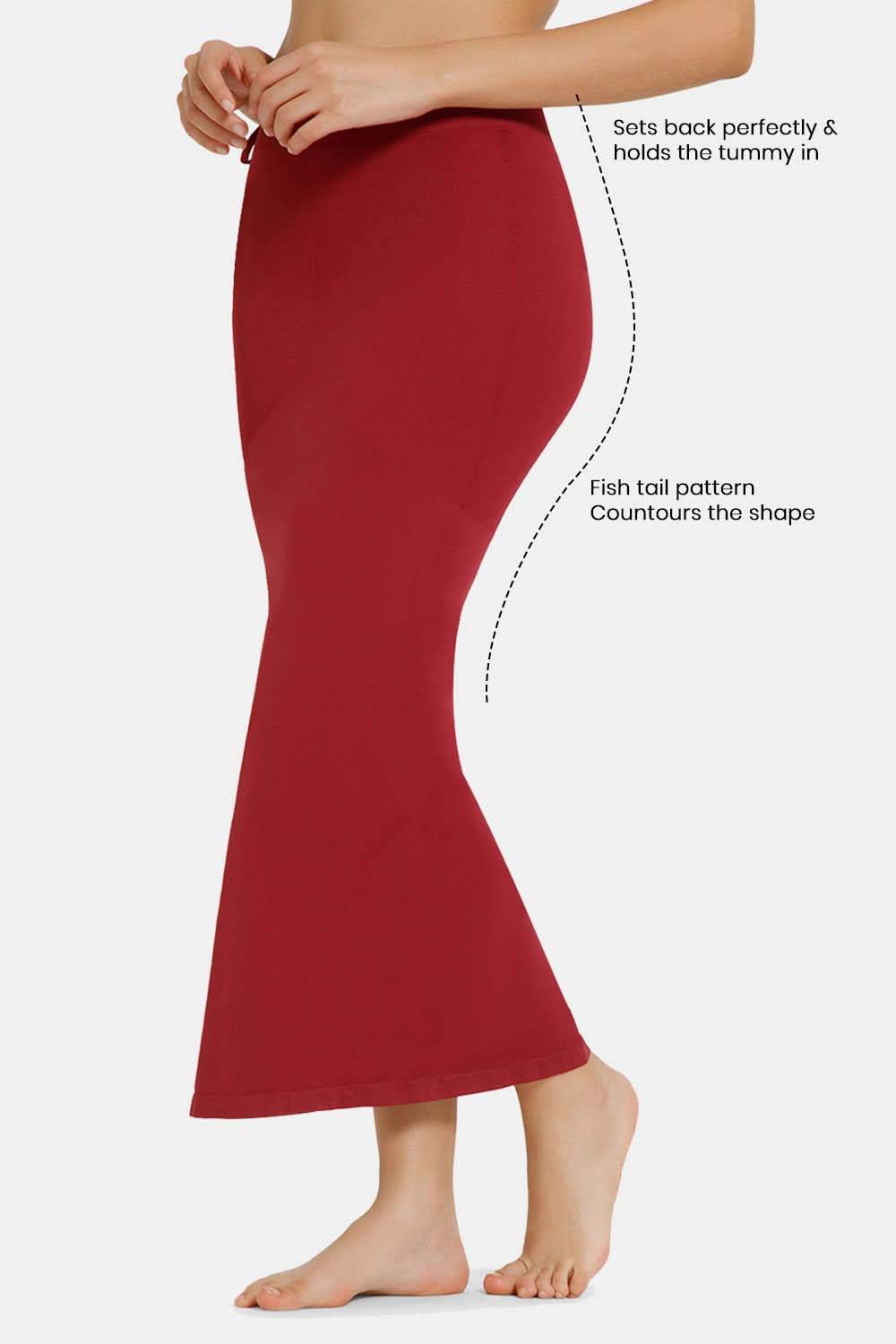 Intimacy Seamless Sweat Absorbent Mermaid Saree Shapewear - Maroon - SW02 - Naidu Hall Family Store