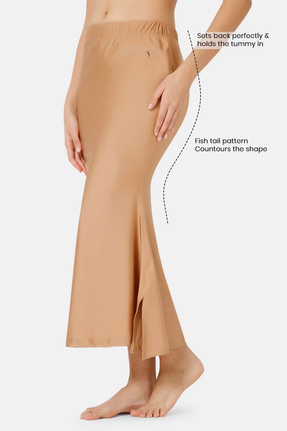 Intimacy Seamless Sweat Absorbent Mermaid Saree Shimmer Shapewear - Copper - SW03 - Naidu Hall Family Store