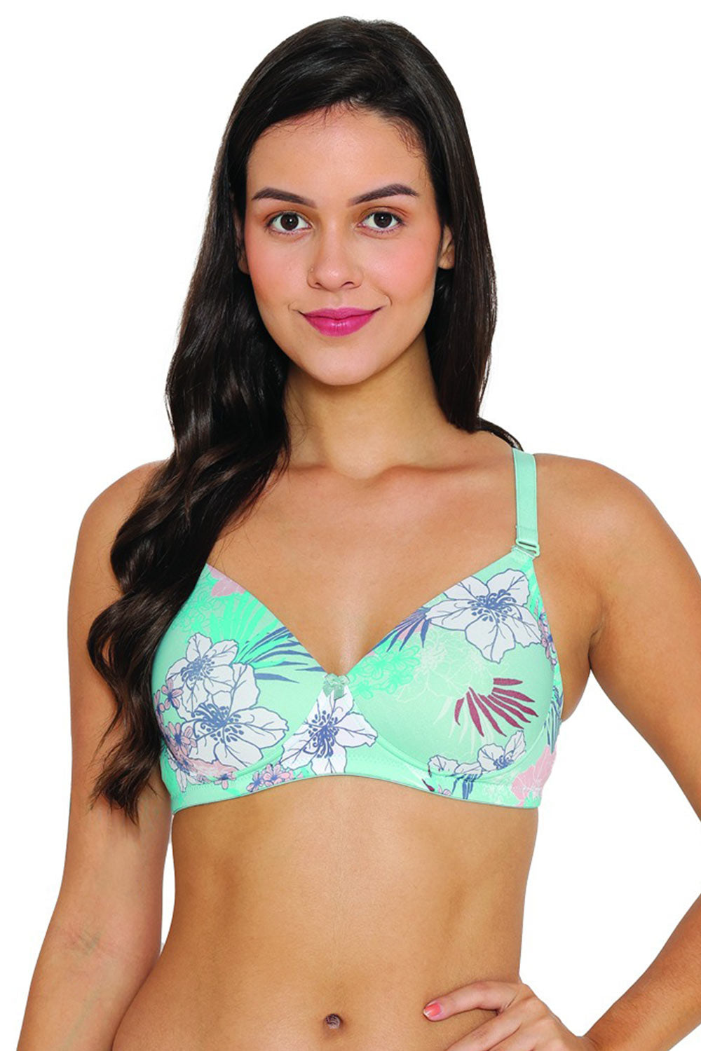 B’ZAR Printed Bra for Women – Full Coverage Non-Wired Lightly Padded Bra | Comfortable Everyday Wear Bra - BZB1132