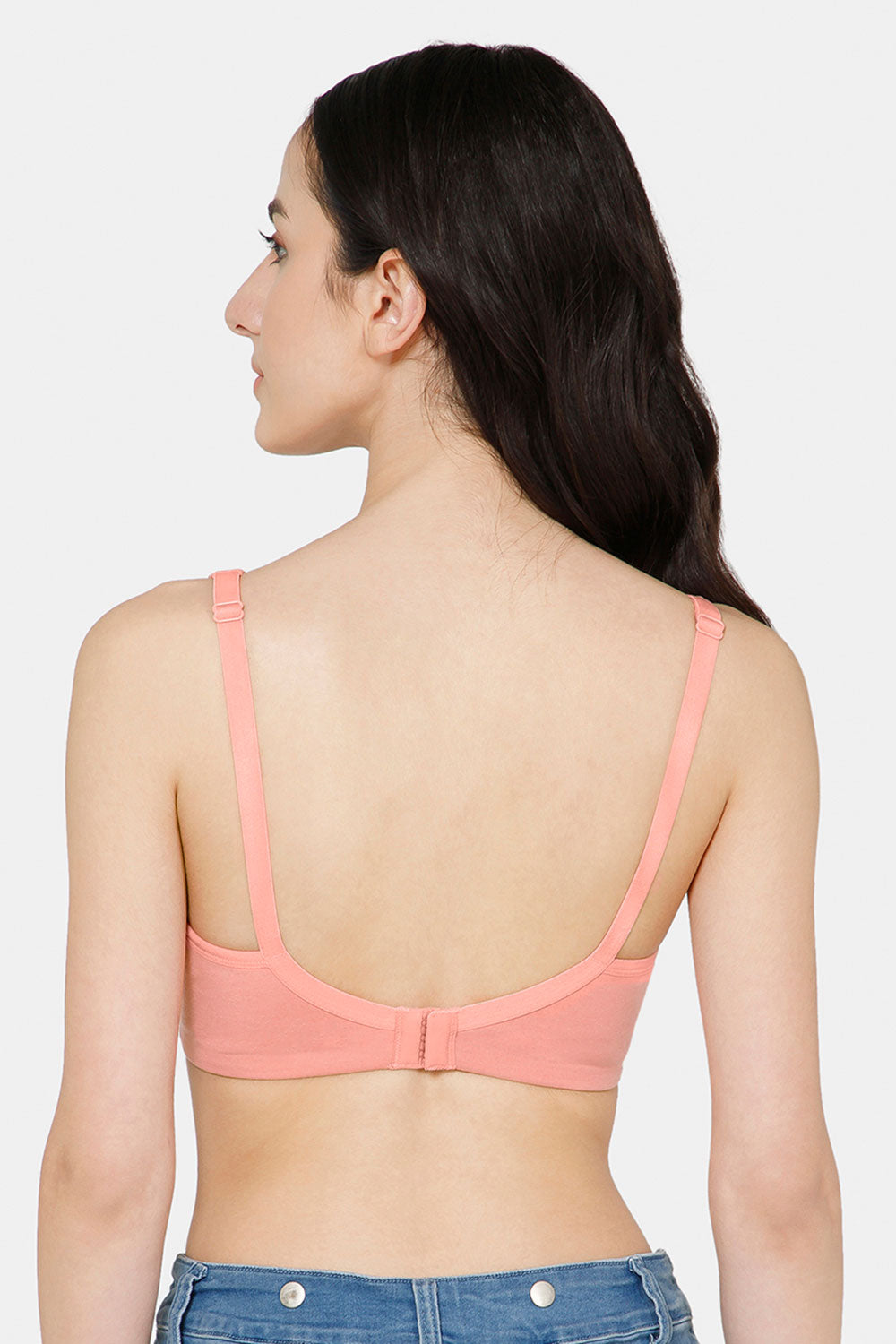 High Coverage Non-Wired Non-Padded Back Closure Intimacy T-Shirt Bra - Pastel Shades - DEFT