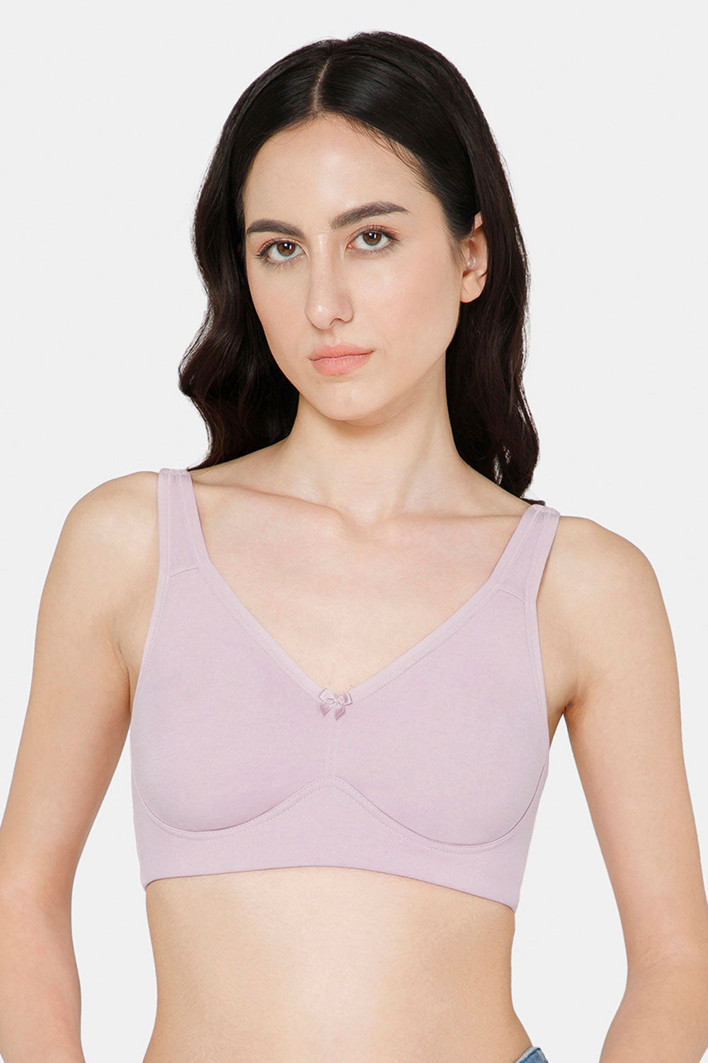 High Coverage Non-Wired Non-Padded Back Closure Intimacy T-Shirt Bra - Pastel Shades - DEFT