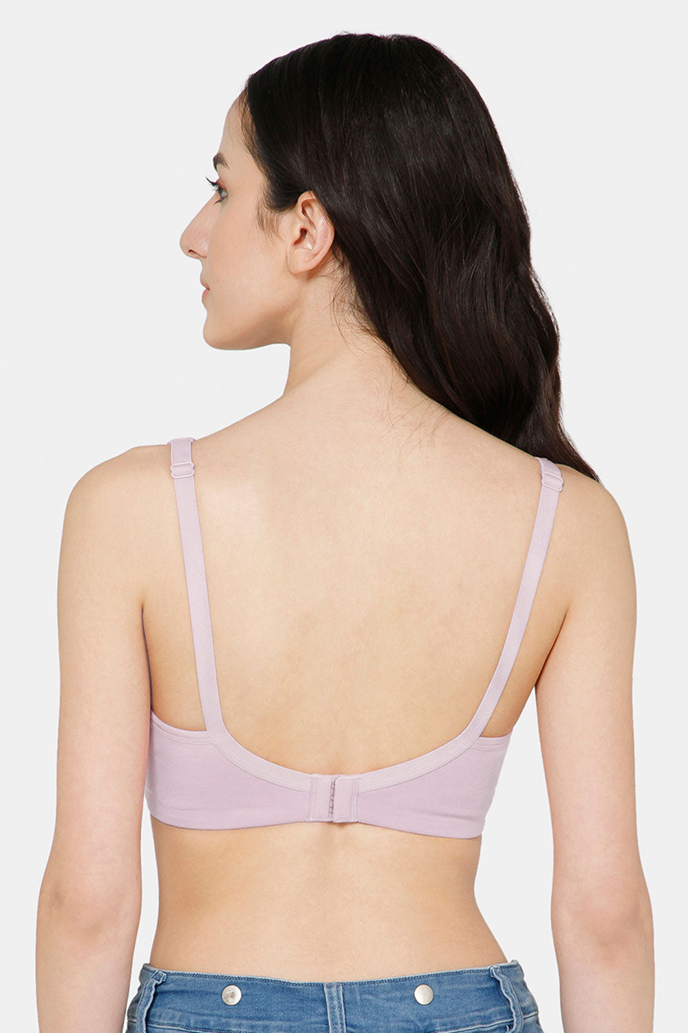 High Coverage Non-Wired Non-Padded Back Closure Intimacy T-Shirt Bra - Pastel Shades - DEFT