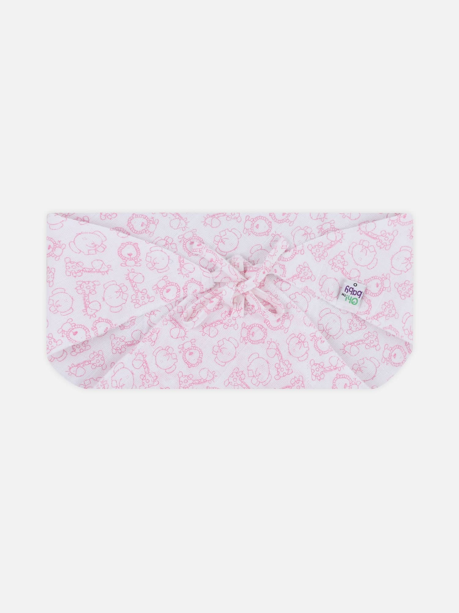 Oh Baby Printed Triangle Nappies Pink - Trpr