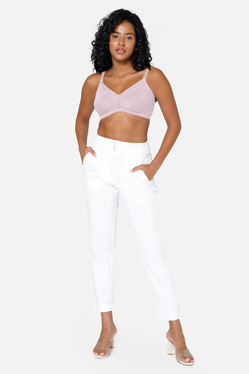 High Coverage Intimacy Nursing Bra - Maternity Bra - Feeding Bra - Lavender - FB07