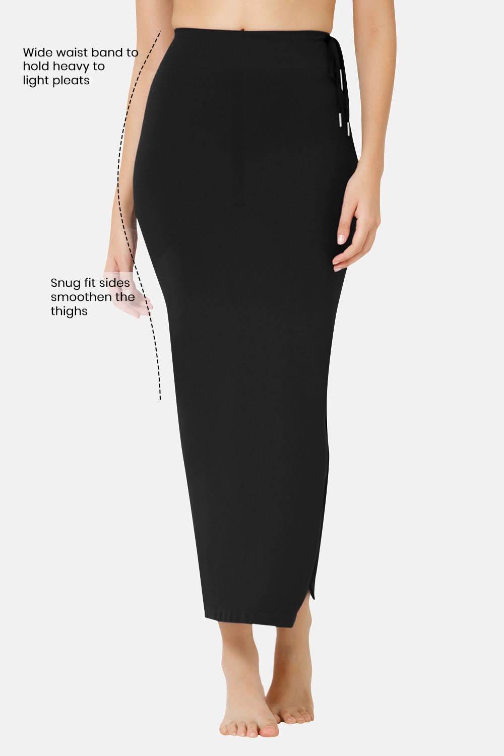 Intimacy Seamless Sweat Absorbent Mermaid Saree Shapewear - Black - SW02 - Naidu Hall Family Store