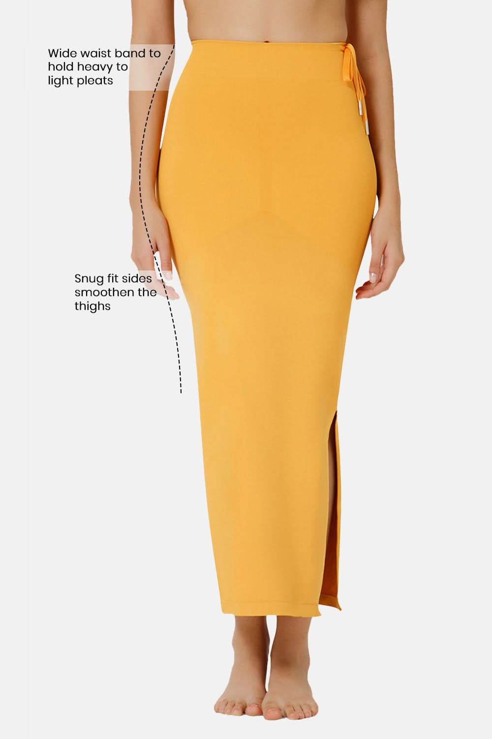 Intimacy Seamless Sweat Absorbent Mermaid Saree Shapewear - Mustard - SW02 - Naidu Hall Family Store