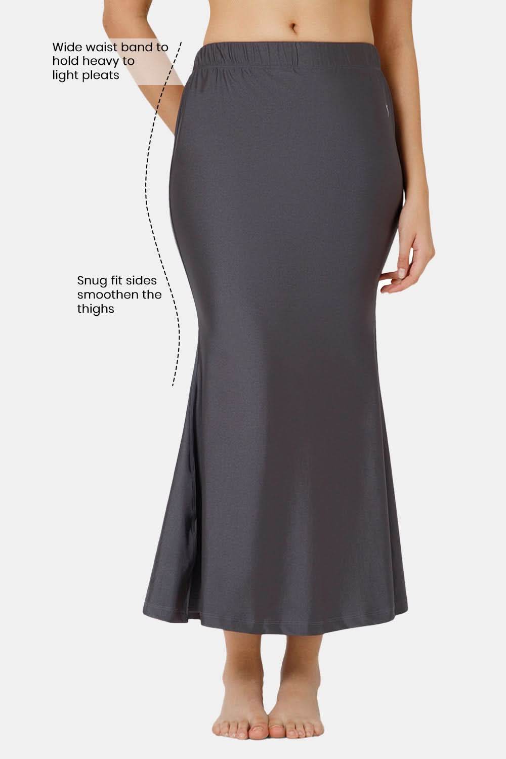 Intimacy Seamless Sweat Absorbent Mermaid Saree Shimmer Shapewear - Dark Grey - SW03 - Naidu Hall Family Store