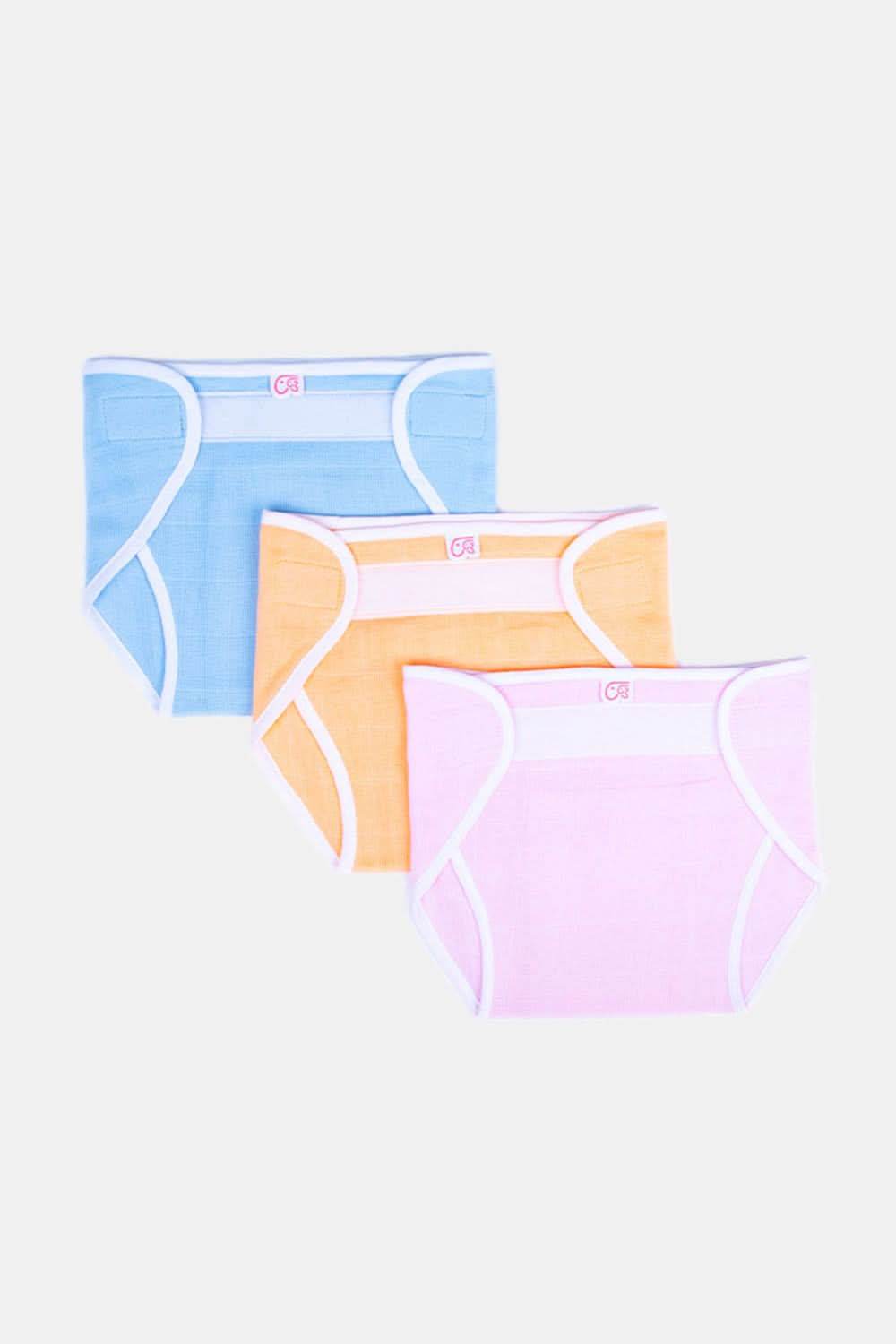 Oh Baby - 3 Piece Set Of Velcro Cloth Diaper - V3PP - Naidu Hall Family Store