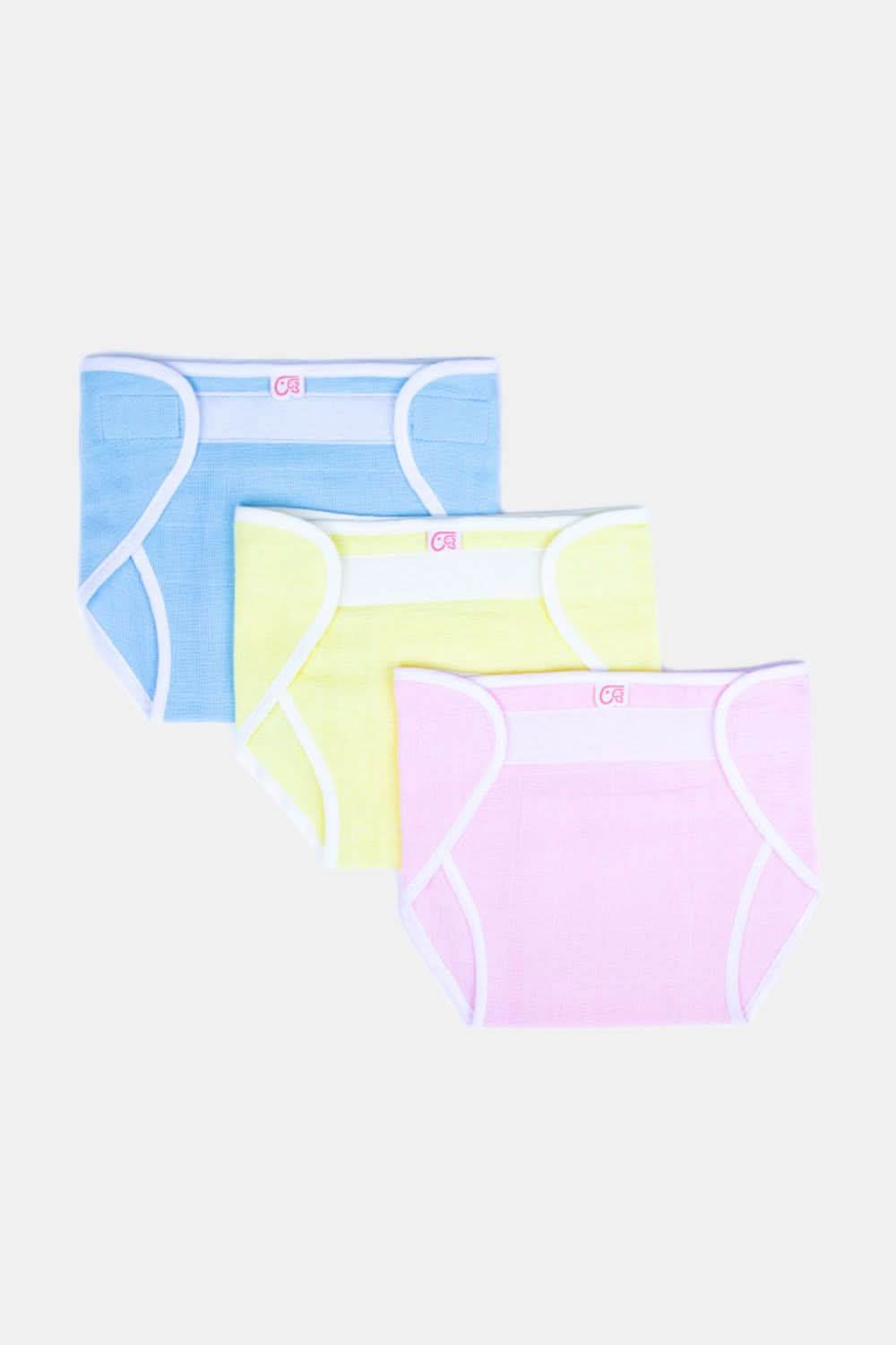 Oh Baby - 3 Piece Set Of Velcro Cloth Diaper - V3PP - Naidu Hall Family Store