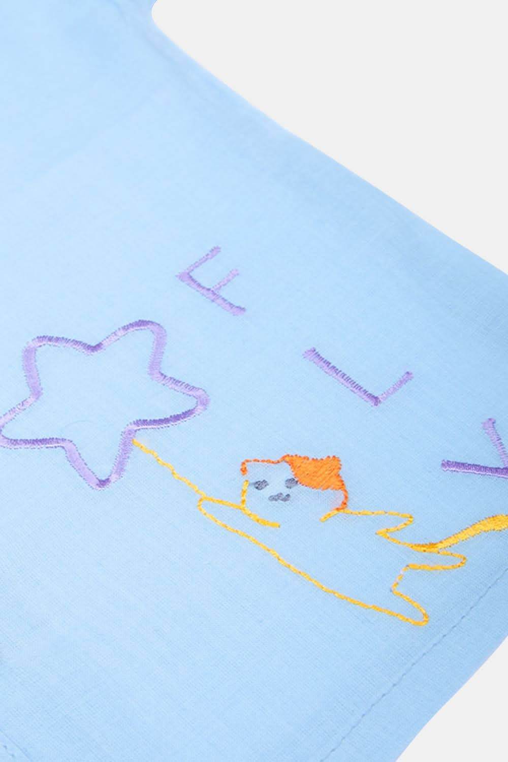 Oh Baby Fly Embroidery Extended Half Sleeve Shirt - EV01 - Naidu Hall Family Store