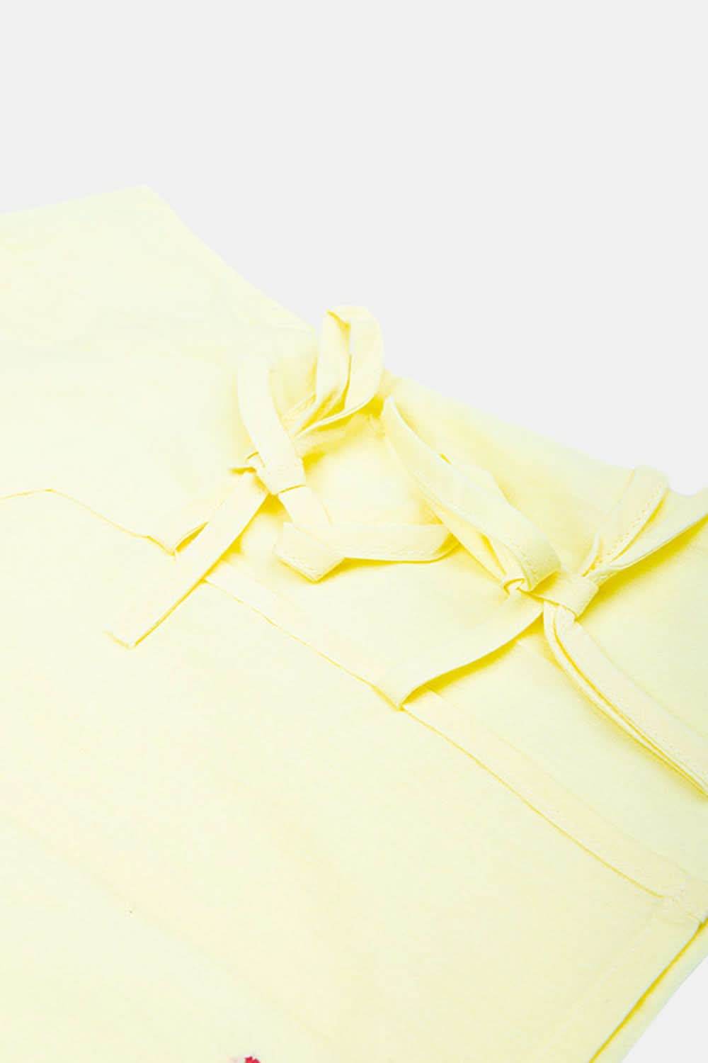 Oh Baby Follow Your Dreams Cotton Front Side Knot Cardigan Vest Frill Sleeve - KV01 - Naidu Hall Family Store