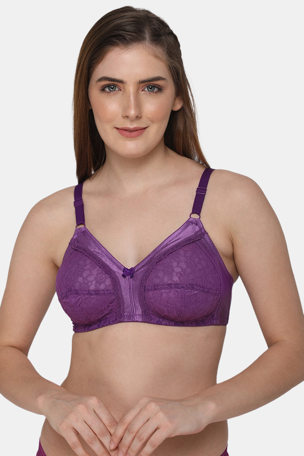 Full Figure - Cotton High Coverage Non Wire Non-Padded Intimacy bra In  Demanded Colors
