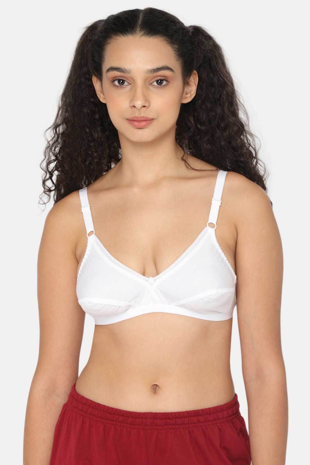 Naidu Hall Medium Coverage Non-Padded Broad & Adjustable Straps Cotton Saree Bra - Lovable - Prime Shade - Naidu Hall Family Store