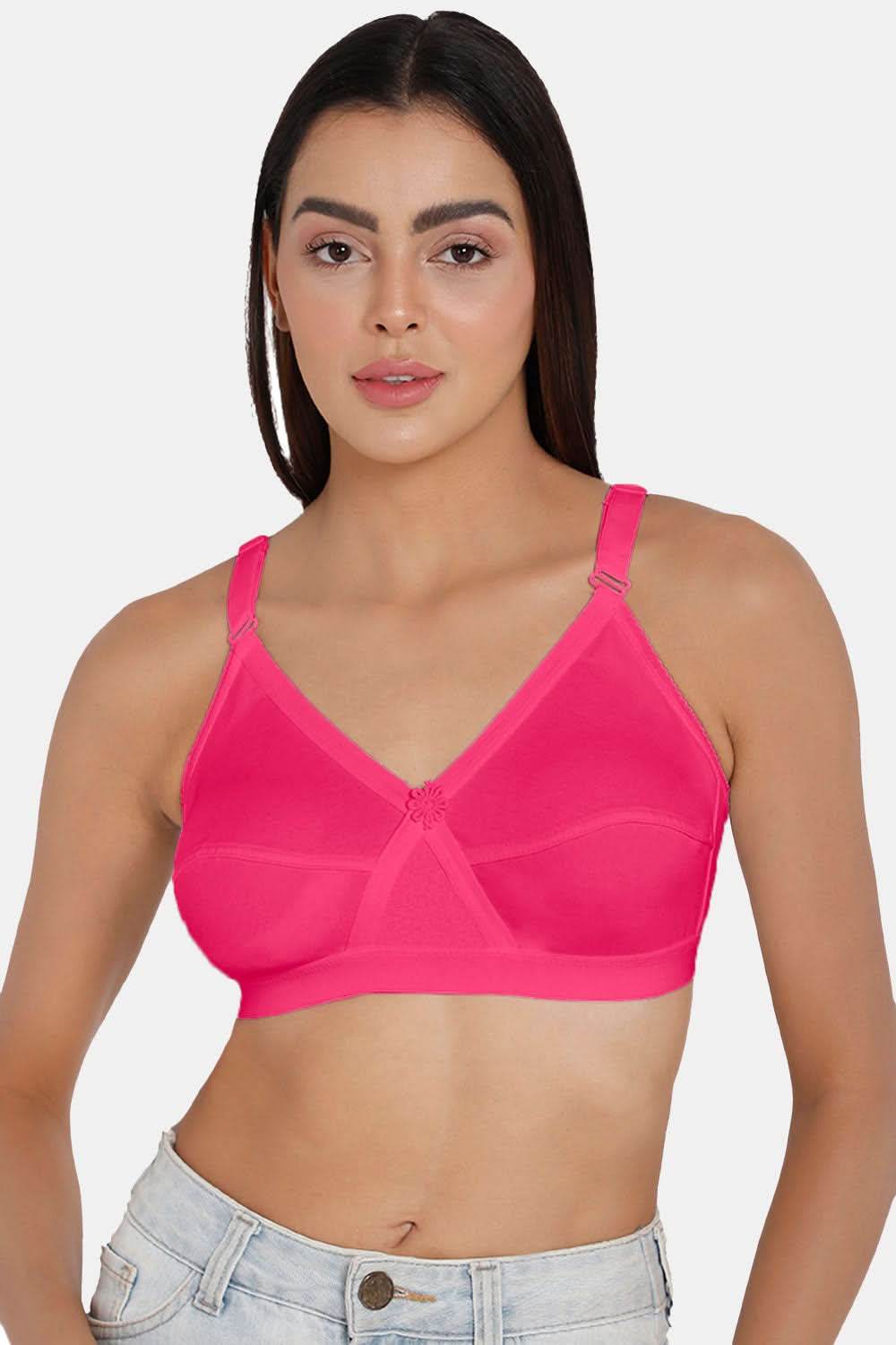 Full Coverage Non-Padded Non-Wired Intimacy Bra Pink Shade - KRISS KROSS - Naidu Hall Family Store