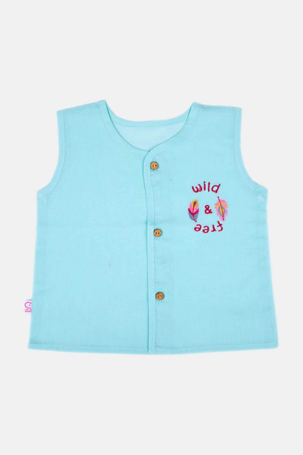 Oh Baby Wild Free Cotton Sleeveless Shirt with Front Button Opening - PV01 - Naidu Hall Family Store