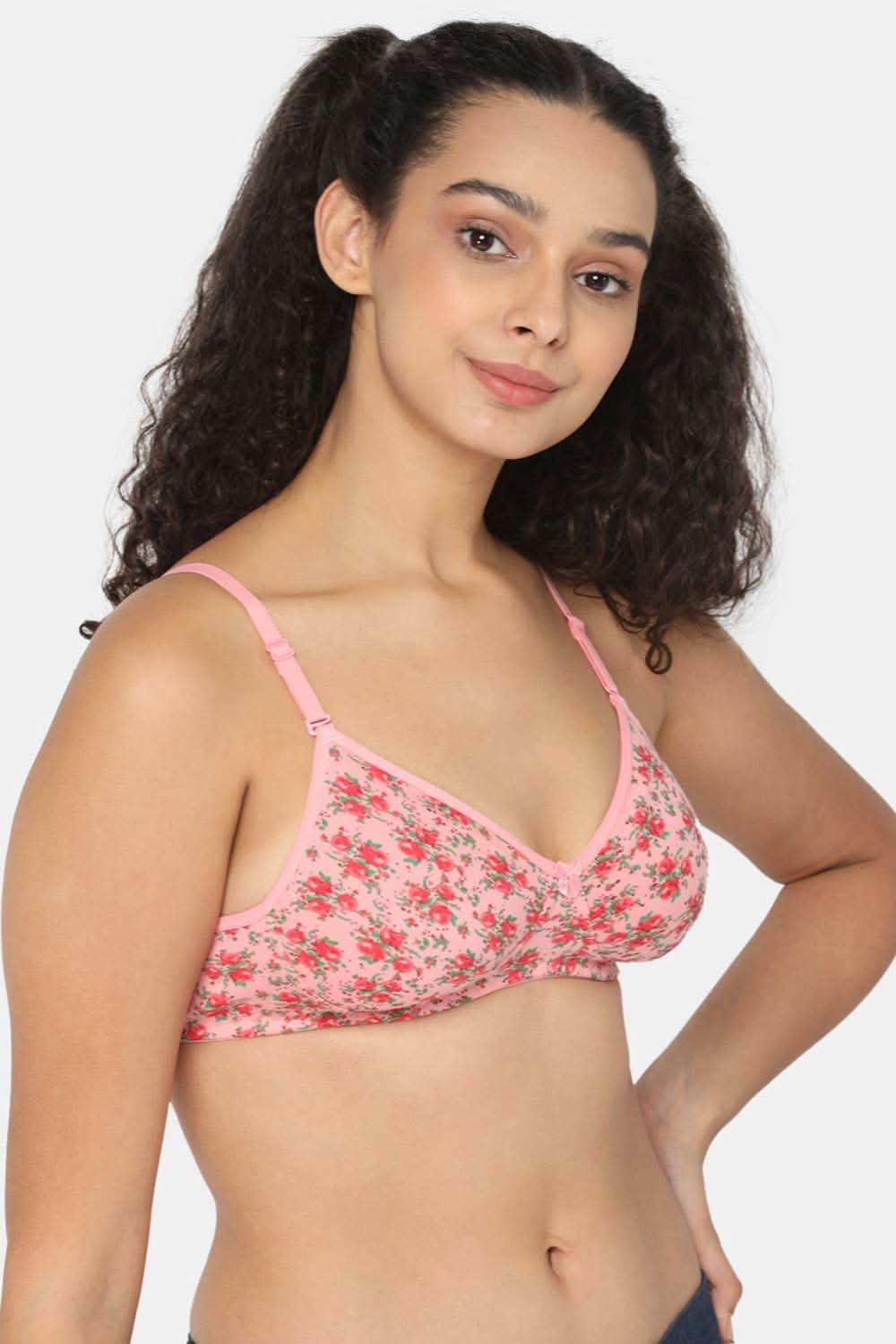 Intimacy Printed T-Shirt Bra with Medium Coverage Non-Wired Non-Padded - ES06 - Naidu Hall Family Store