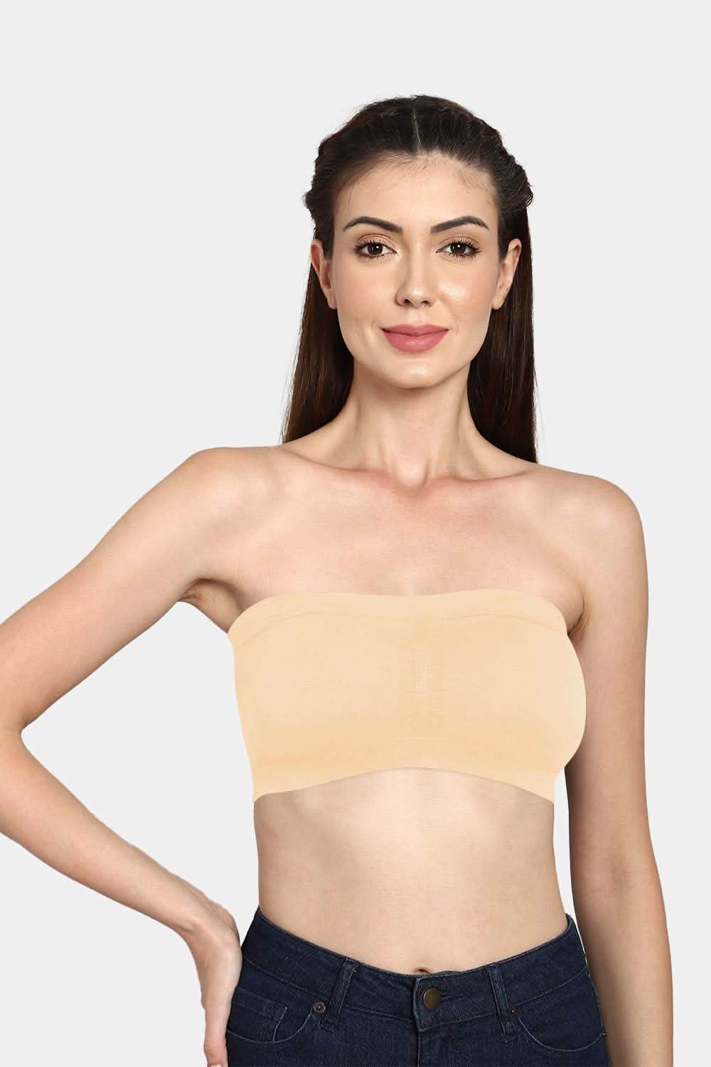 High Coverage Non-Wired Intimacy Double Layered Padded Wirefree Tube Bra - Naidu Hall Family Store