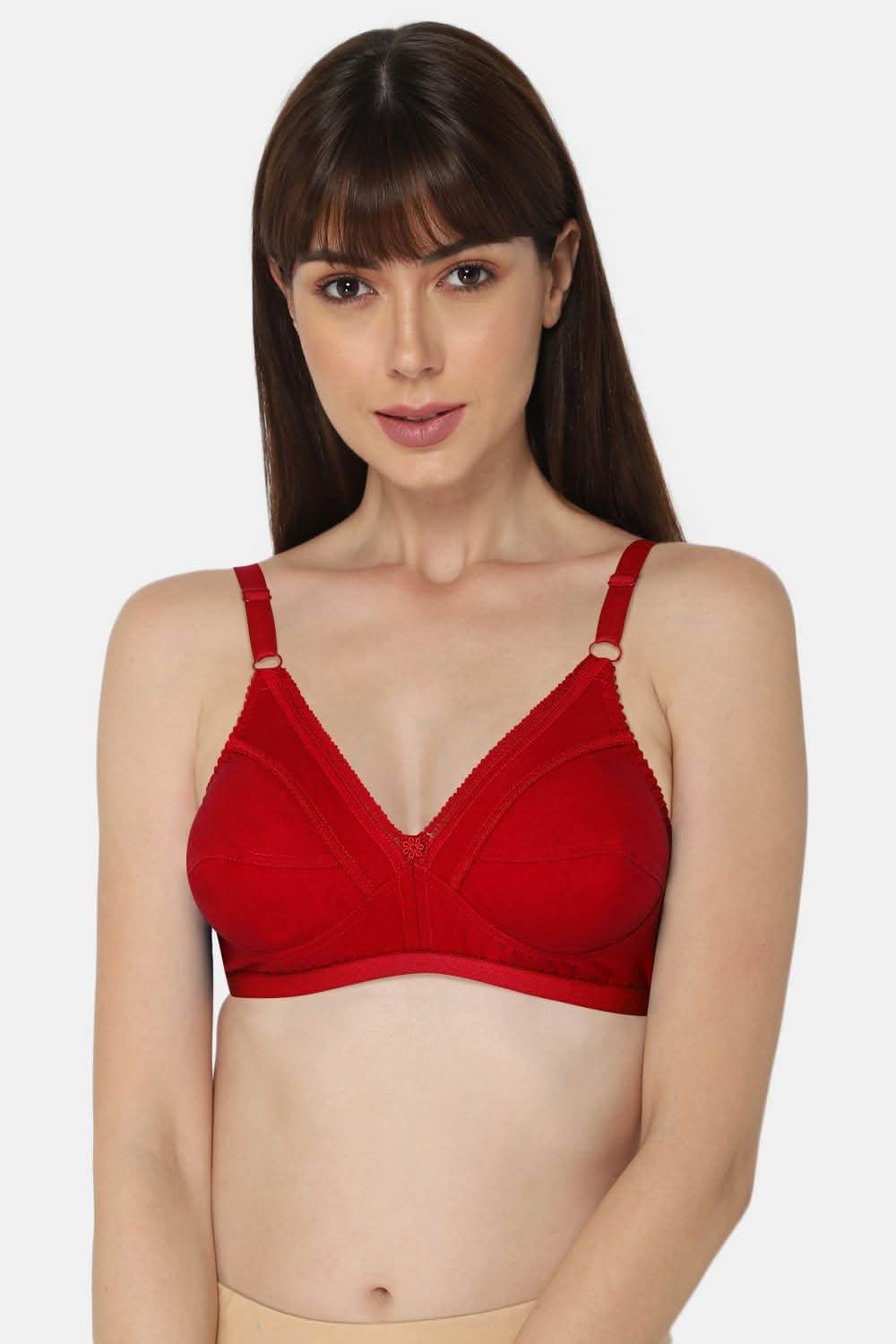 Naidu Hall Medium Coverage Non-Wired Non-Padded Cut and Sew type-Naturalle Cotton Saree Bra - Naidu Hall Family Store