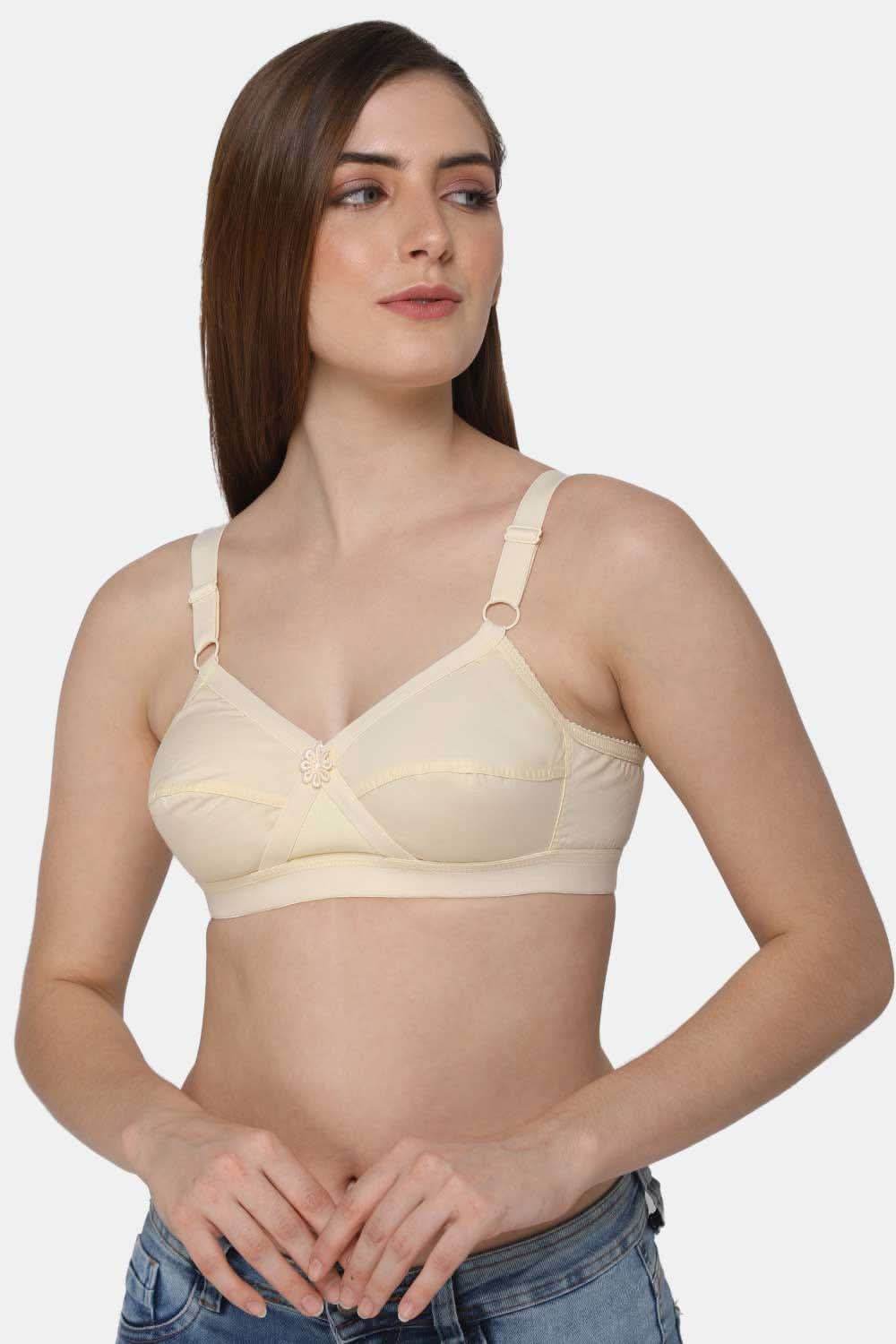 High Coverage Non-Padded Non-Wired Intimacy Full-Figure Everyday Bra - Skin - Naidu Hall Family Store