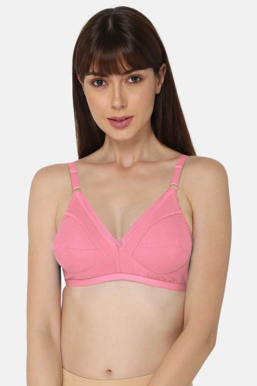 Naidu Hall Medium Coverage Non-Wired Non-Padded Cut and Sew type-Naturalle Cotton Saree Bra - Naidu Hall Family Store