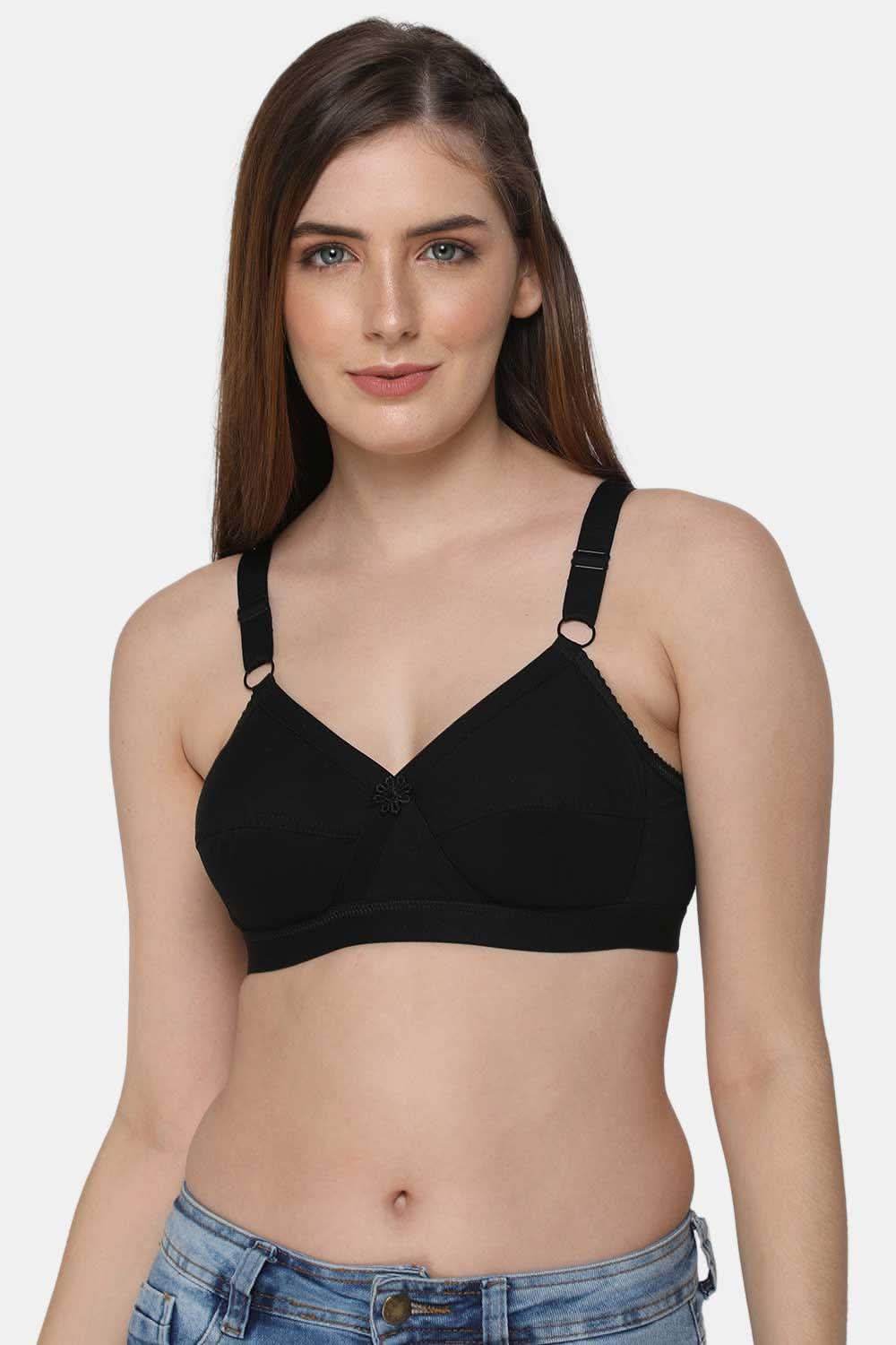 Everyday Cotton Full-Figure High Coverage Intimacy Bra - Black - Naidu Hall Family Store