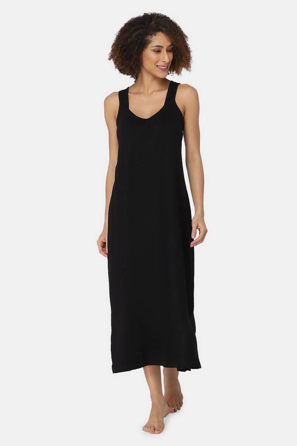 Intimacy Sleeveless Full-Length Night Slip | Ultra-Soft Cotton Comfort for All Seasons - Naidu Hall Family Store