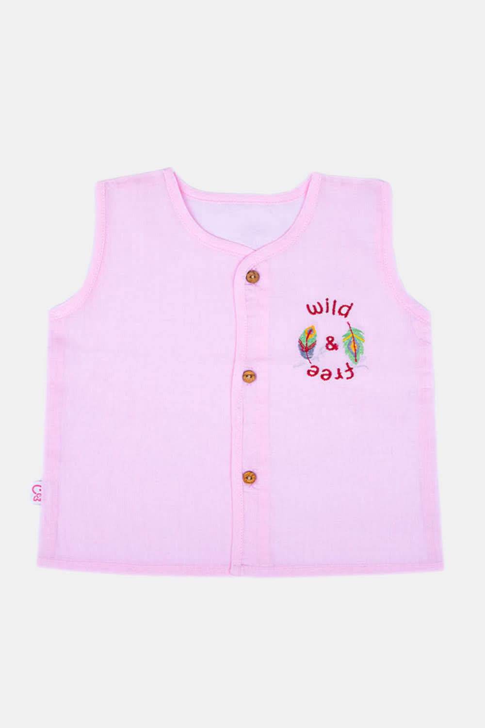 Oh Baby Wild Free Cotton Sleeveless Shirt with Front Button Opening - PV01 - Naidu Hall Family Store