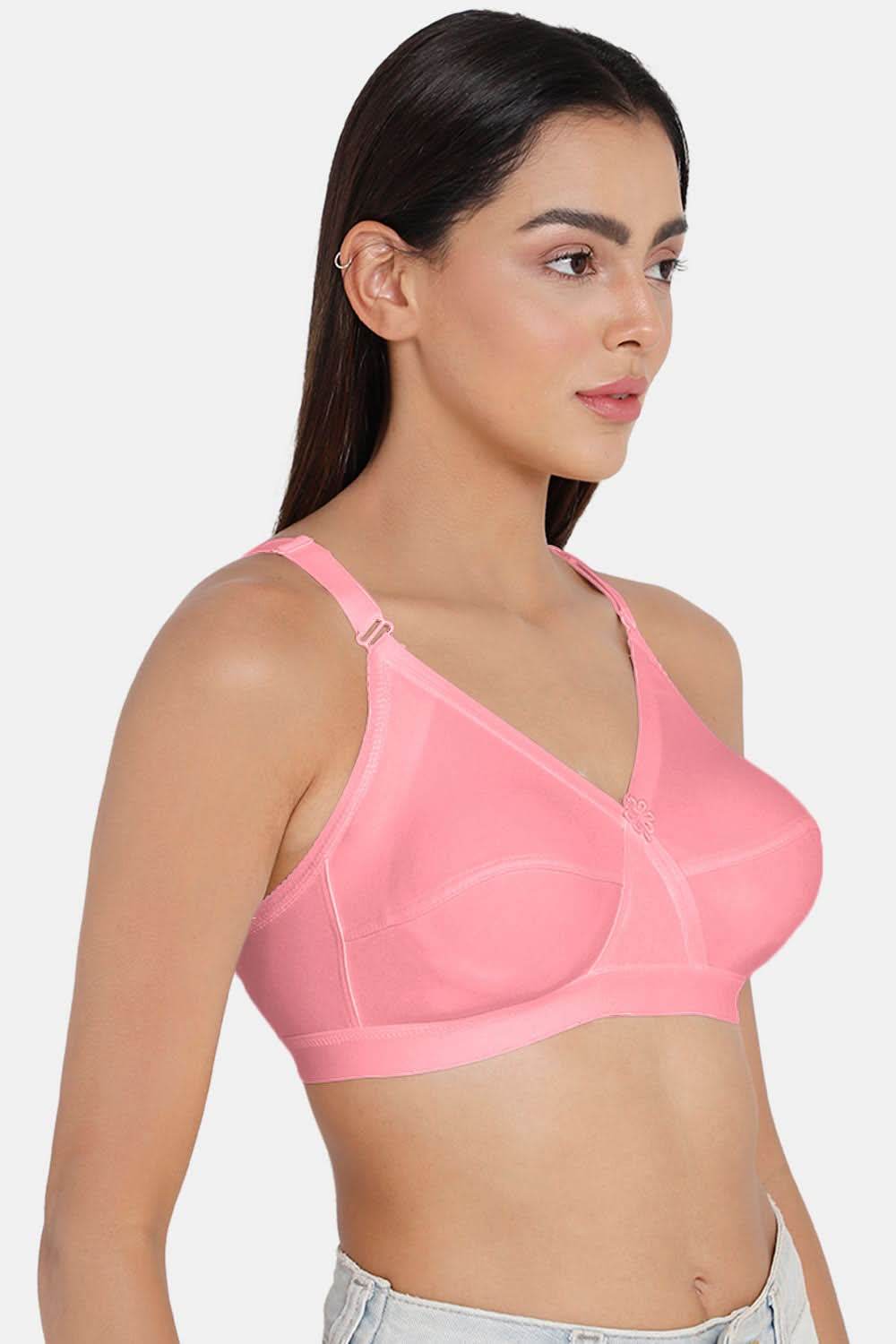 Full Coverage Non-Padded Non-Wired Intimacy Bra Pink Shade - KRISS KROSS - Naidu Hall Family Store