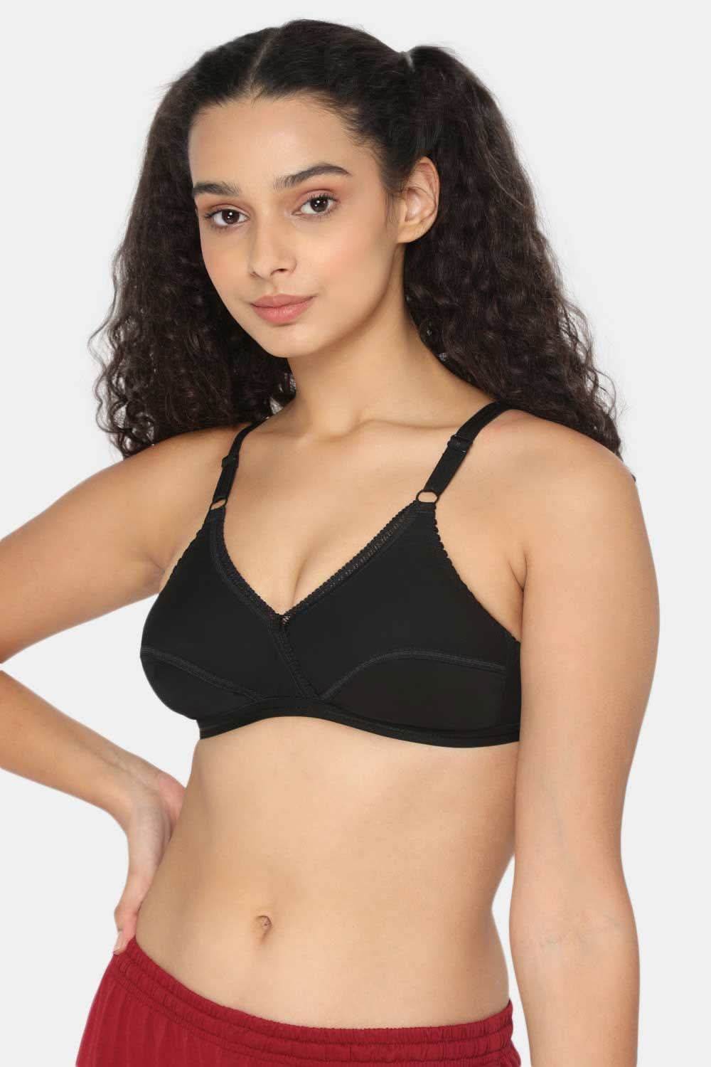 Naidu Hall Medium Coverage Non-Padded Broad & Adjustable Straps Cotton Saree Bra - Lovable - Prime Shade - Naidu Hall Family Store