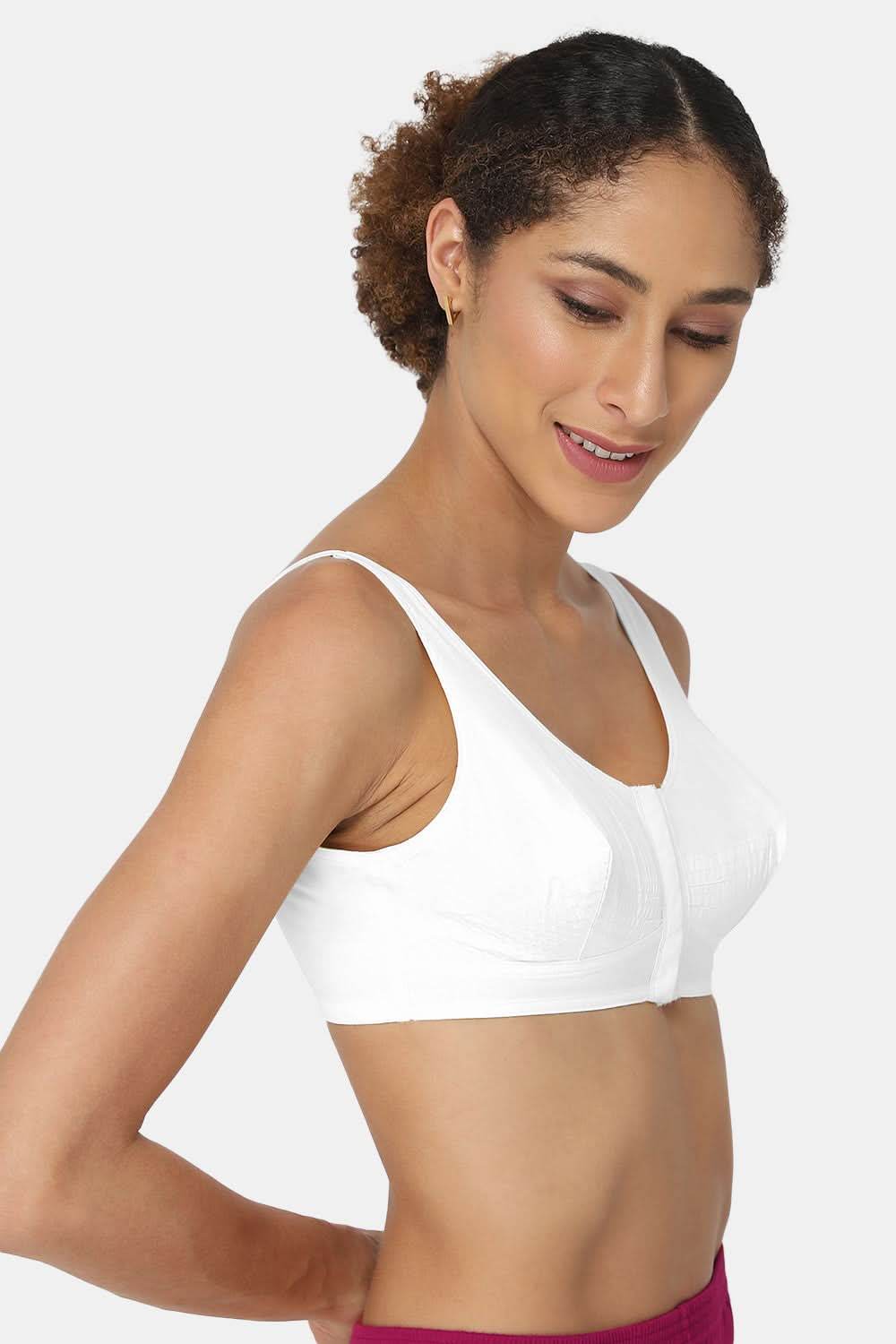 High Coverage Non-Wired Non-Padded Broad Strap Front Open Saree Bra - NHPB - Naidu Hall Family Store