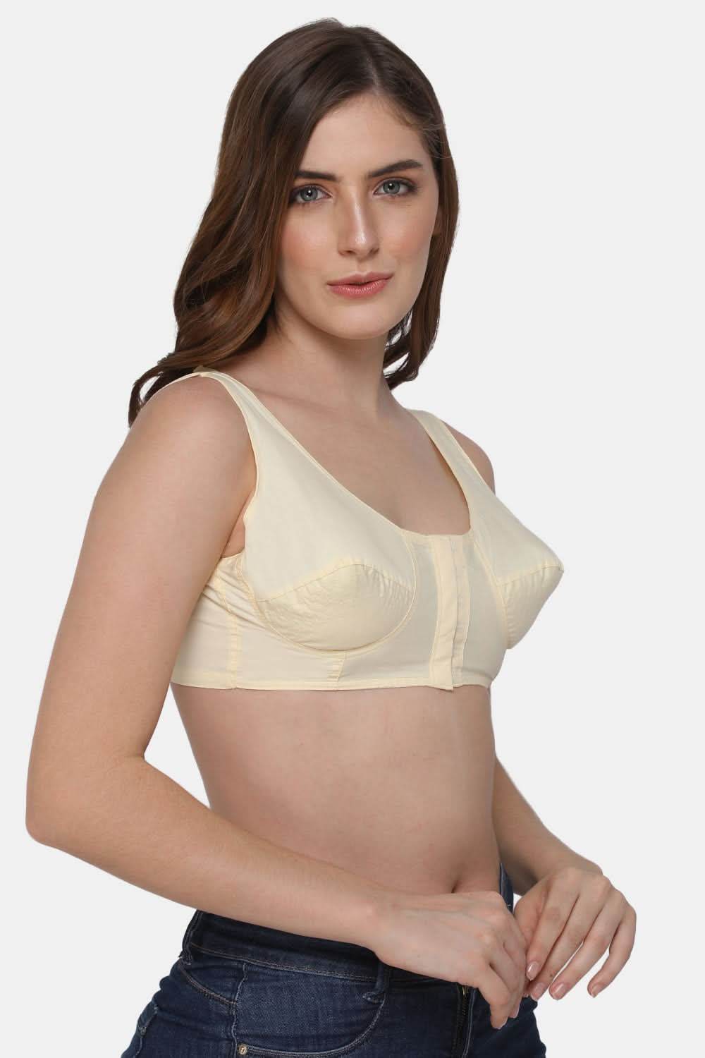 Naidu Hall High Coverage Non-Wired Non-Padded Front Open Cotton Saree Bra - NRPB - Naidu Hall Family Store