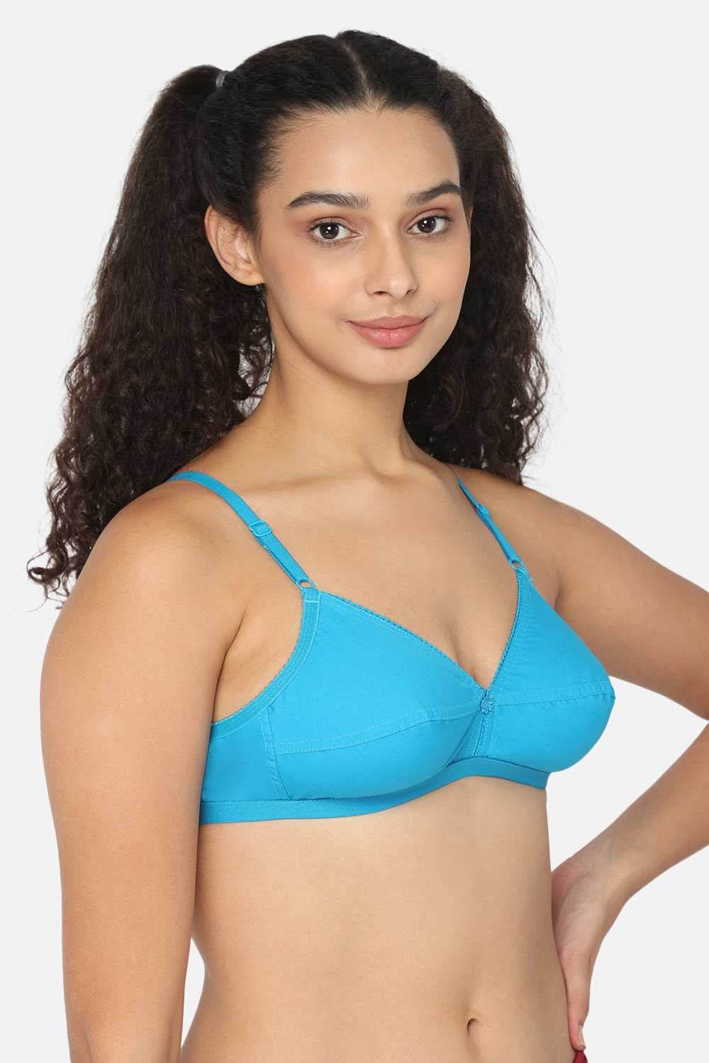 Naidu Hall Cotton Saree Bra with Decorative Neckline and Sweat-Absorbent Technology - Naidu Hall Family Store