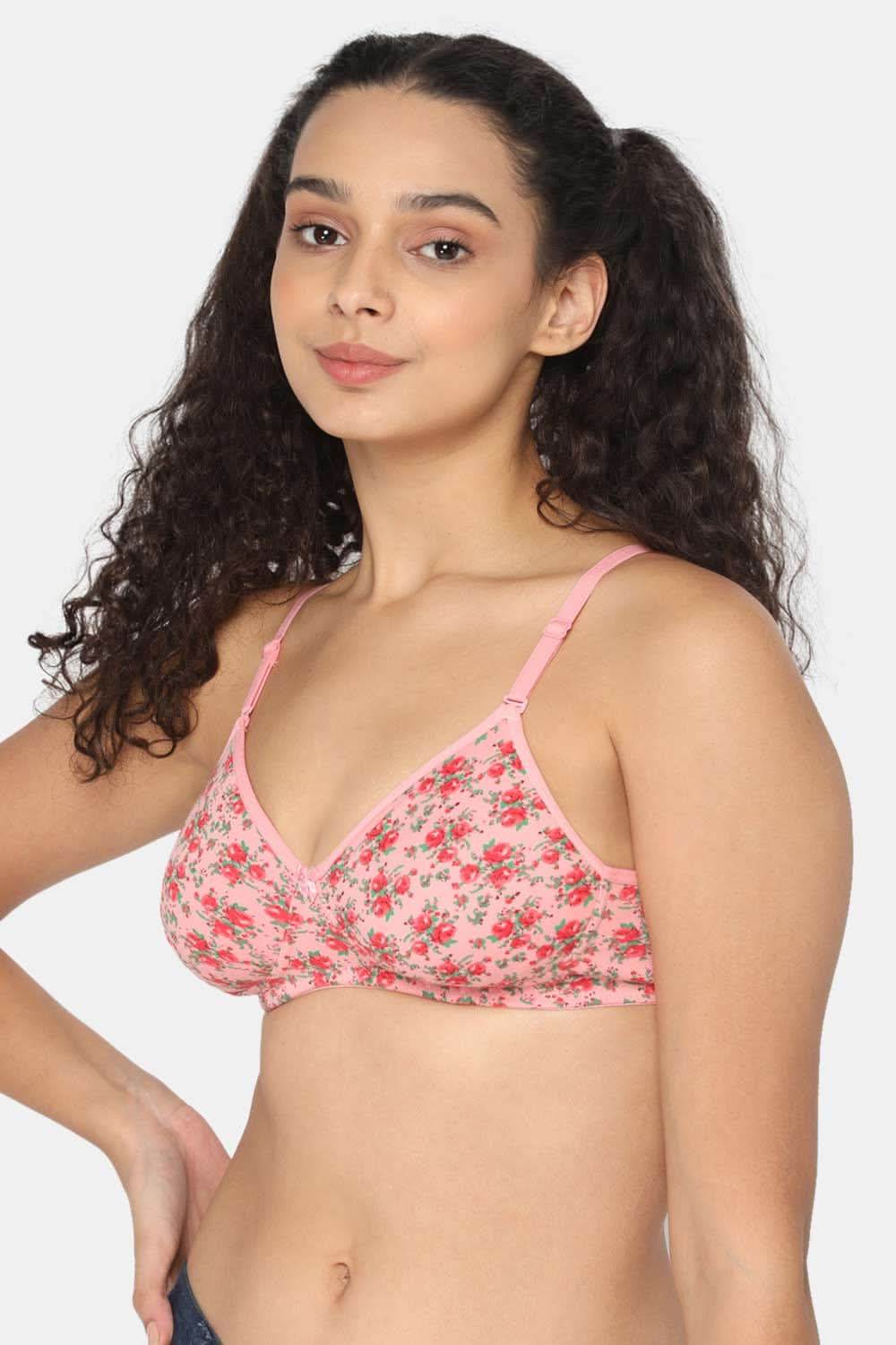 Intimacy Printed T-Shirt Bra with Medium Coverage Non-Wired Non-Padded - ES06 - Naidu Hall Family Store