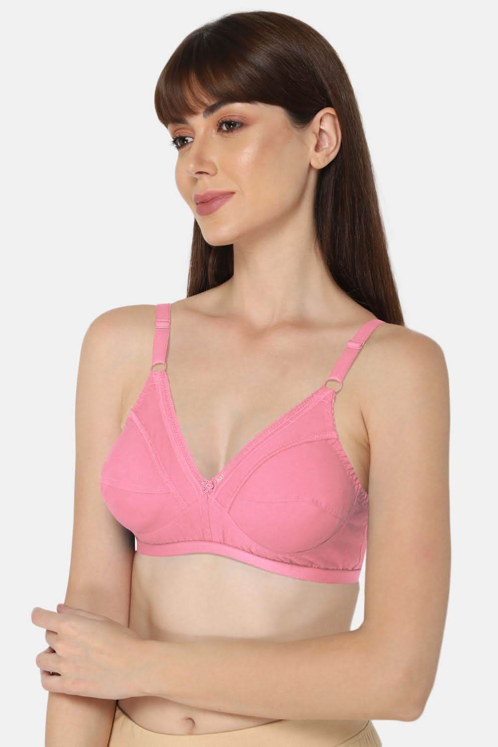 Naidu Hall Medium Coverage Non-Wired Non-Padded Cut and Sew type-Naturalle Cotton Saree Bra - Naidu Hall Family Store