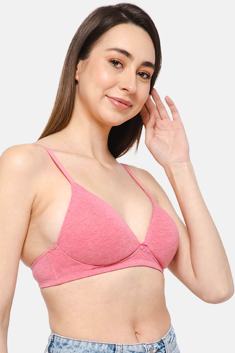 Intimacy Low Coverage Padded Non-Wired Plunge Bra with Smoother Back Panel – SF01 - Naidu Hall Family Store