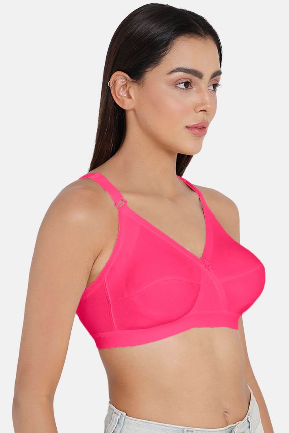 Full Coverage Non-Padded Non-Wired Intimacy Bra Pink Shade - KRISS KROSS - Naidu Hall Family Store