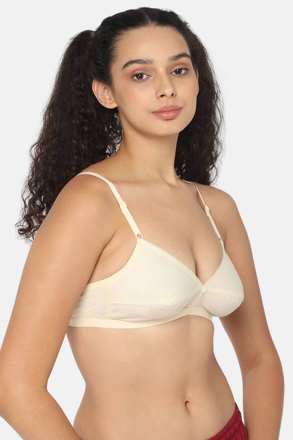 Naidu Hall Cotton Saree Bra with Decorative Neckline and Sweat-Absorbent Technology - Naidu Hall Family Store