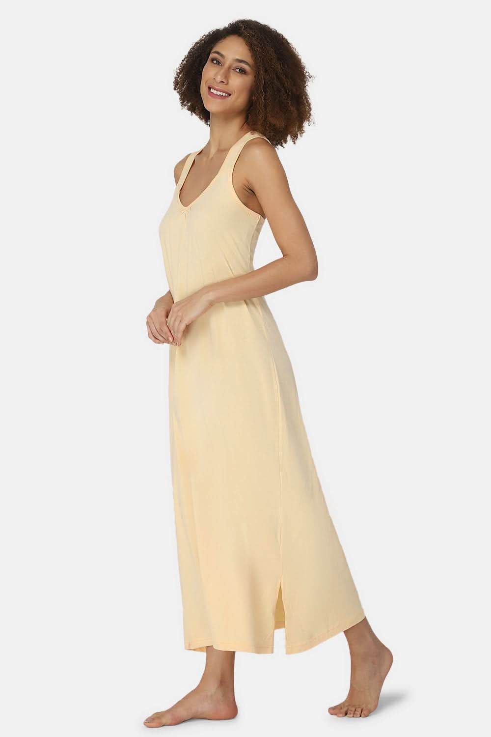Intimacy Sleeveless Full-Length Night Slip | Ultra-Soft Cotton Comfort for All Seasons - Naidu Hall Family Store