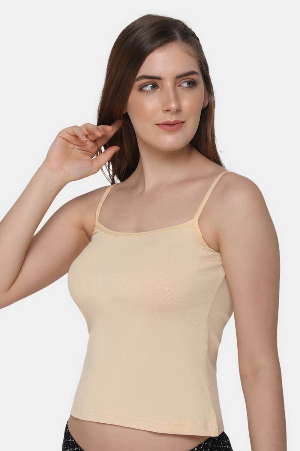 Intimacy Full Coverage Non-Padded Cotton Slip Camisole – IN02 | Wire-Free & Moisture-Wicking Design - Naidu Hall Family Store