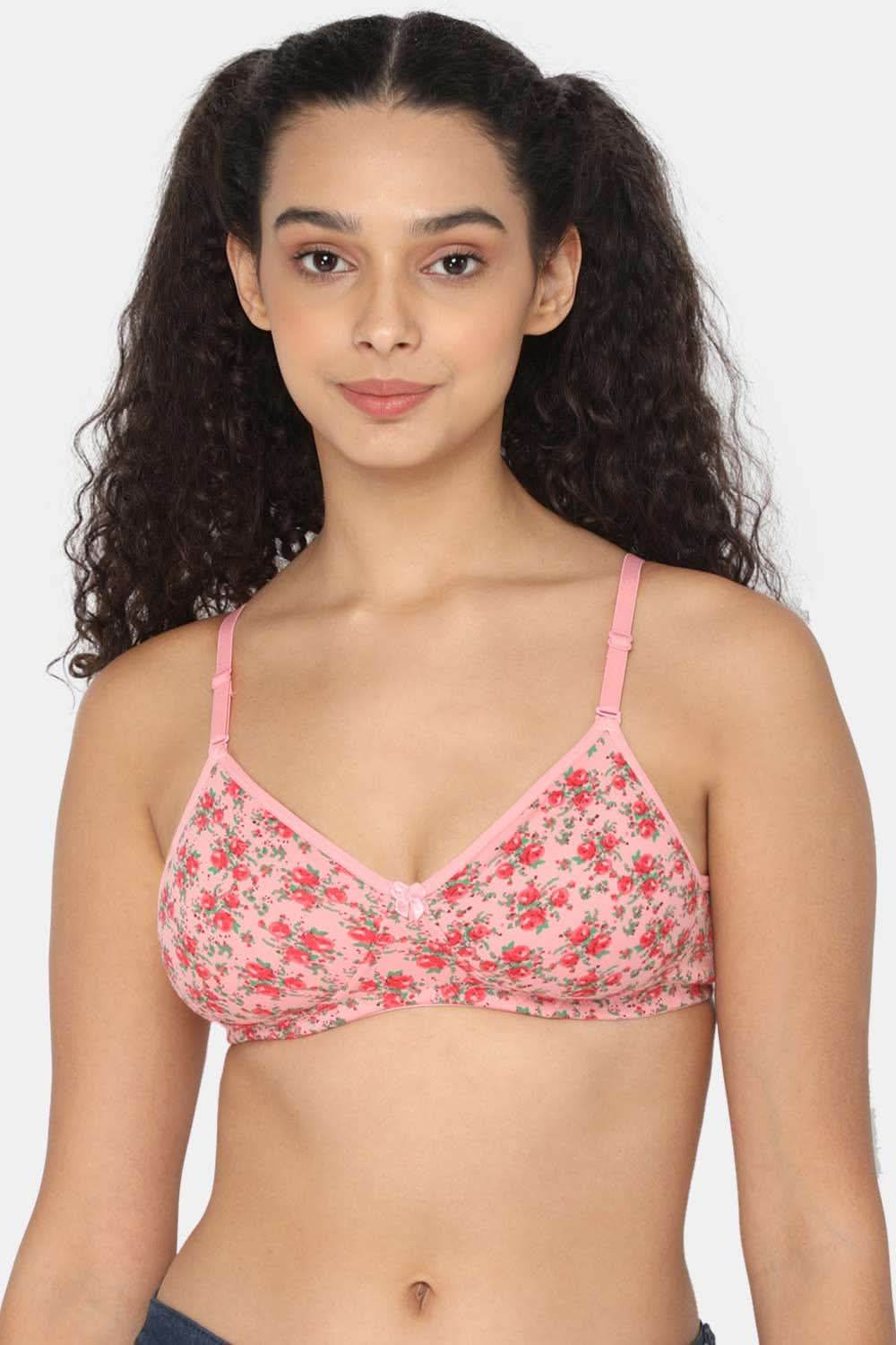Intimacy Printed T-Shirt Bra with Medium Coverage Non-Wired Non-Padded - ES06 - Naidu Hall Family Store