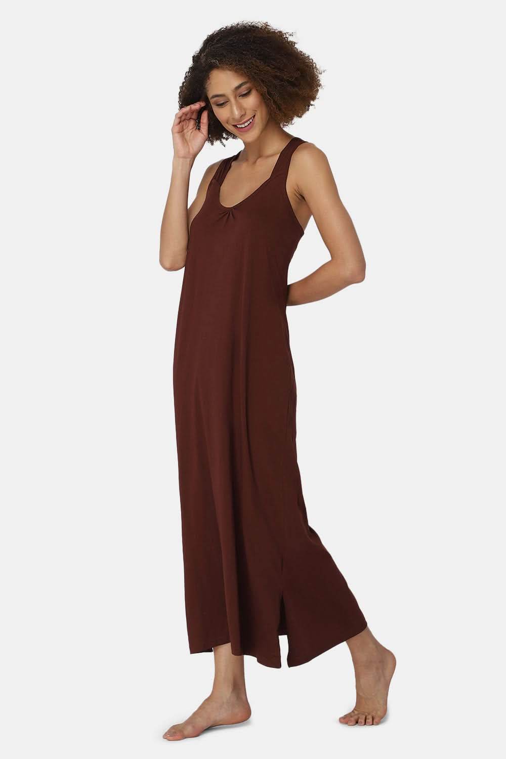 Intimacy Sleeveless Full-Length Night Slip | Ultra-Soft Cotton Comfort for All Seasons - Naidu Hall Family Store