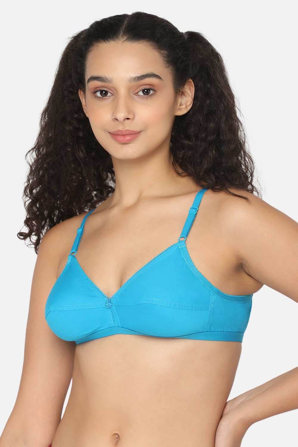 Naidu Hall Cotton Saree Bra with Decorative Neckline and Sweat-Absorbent Technology - Naidu Hall Family Store