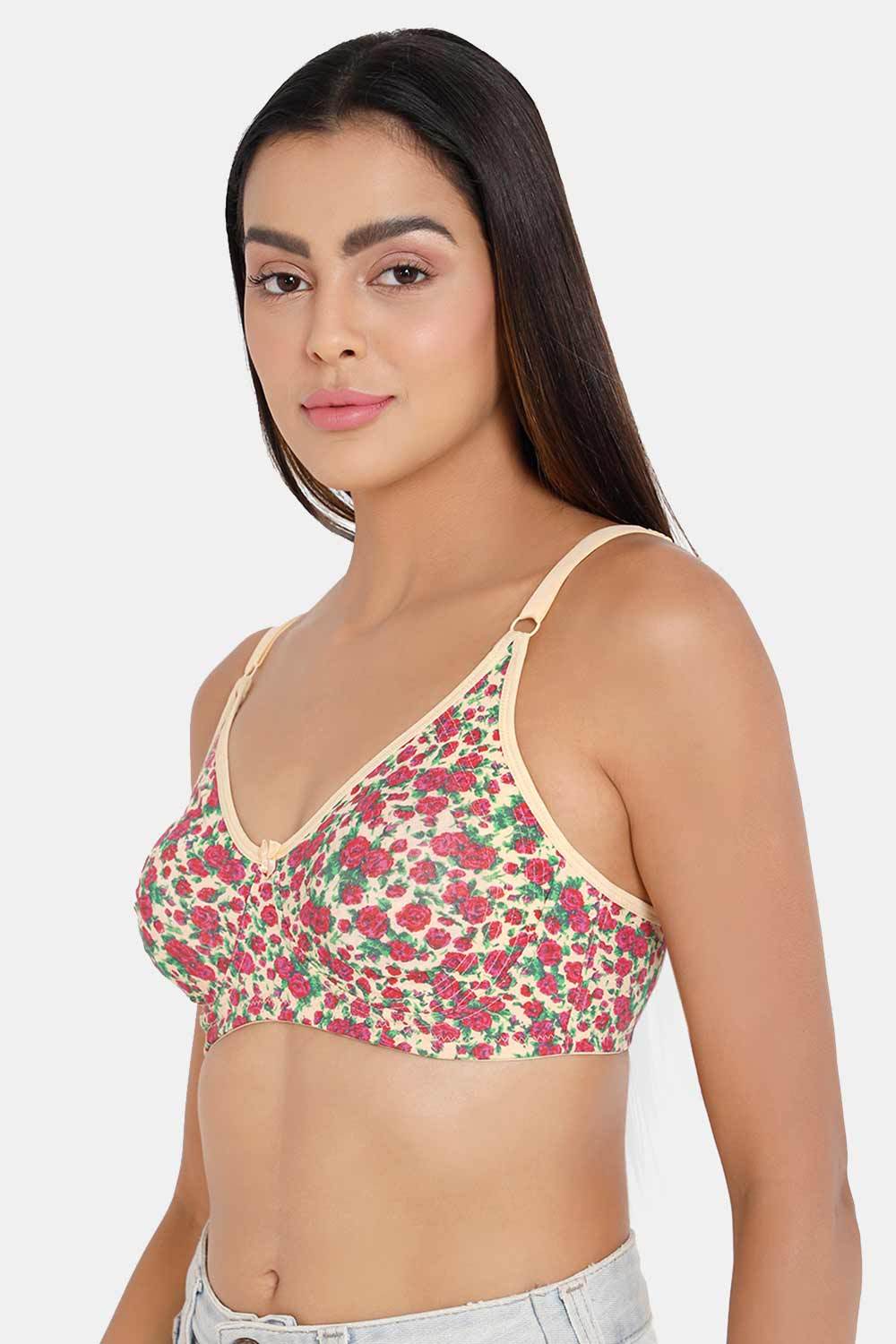 High Coverage Non-Padded Non-Wired Intimacy T-Shirt Saree Bra - ES02 - Prints - Naidu Hall Family Store