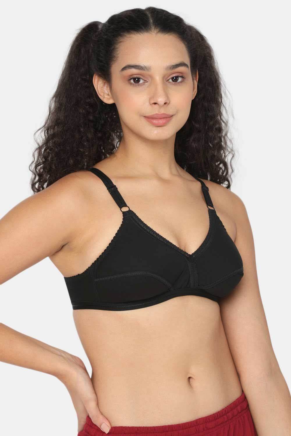 Naidu Hall Medium Coverage Non-Padded Broad & Adjustable Straps Cotton Saree Bra - Lovable - Prime Shade - Naidu Hall Family Store