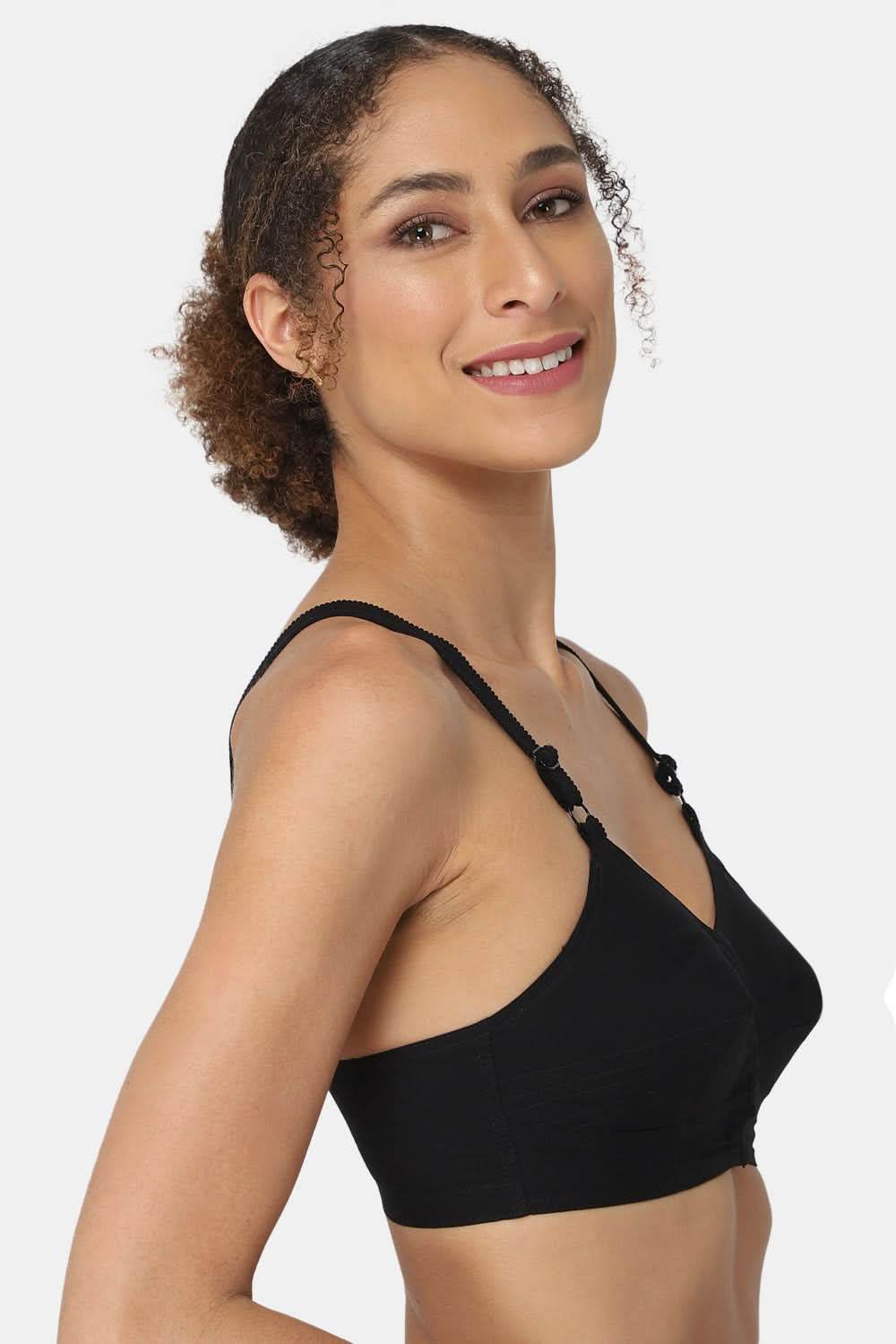 Full Coverage Non-Padded Naidu Hall Front Open Saree Bra With Thin Adjustable Straps - E-SF - Naidu Hall Family Store