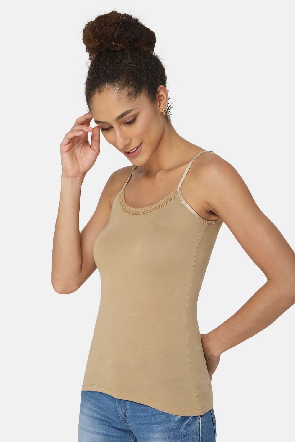 Intimacy Non-Padded Full Coverage Cotton Slip Camisole – M001 | Comfortable & Sweat-Free Fit - Naidu Hall Family Store
