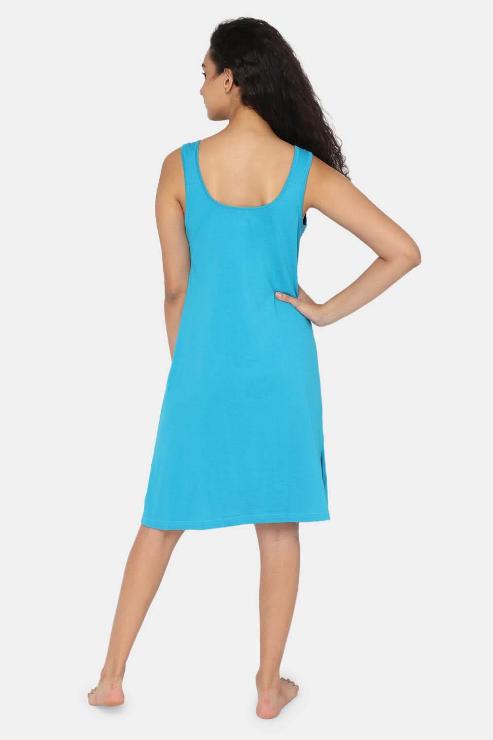 Intimacy Full Coverage Knee-Length Cotton Night Slip | Lightweight & Summer-Friendly Nightwear - Naidu Hall Family Store