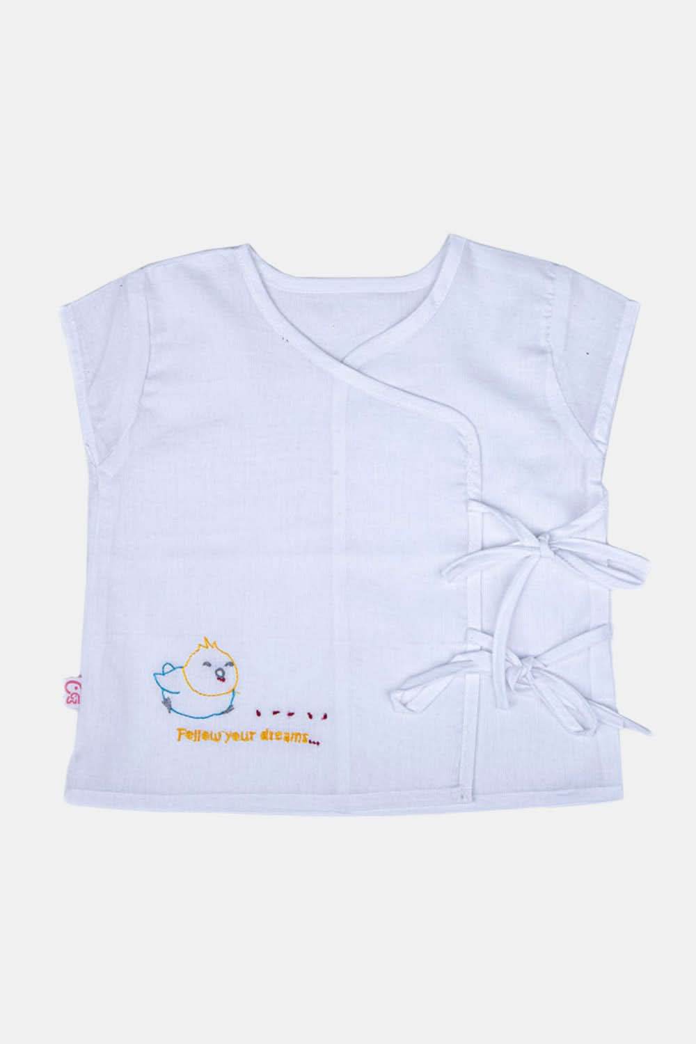 Oh Baby Follow Your Dreams Cotton Front Side Knot Cardigan Vest Frill Sleeve - KV01 - Naidu Hall Family Store