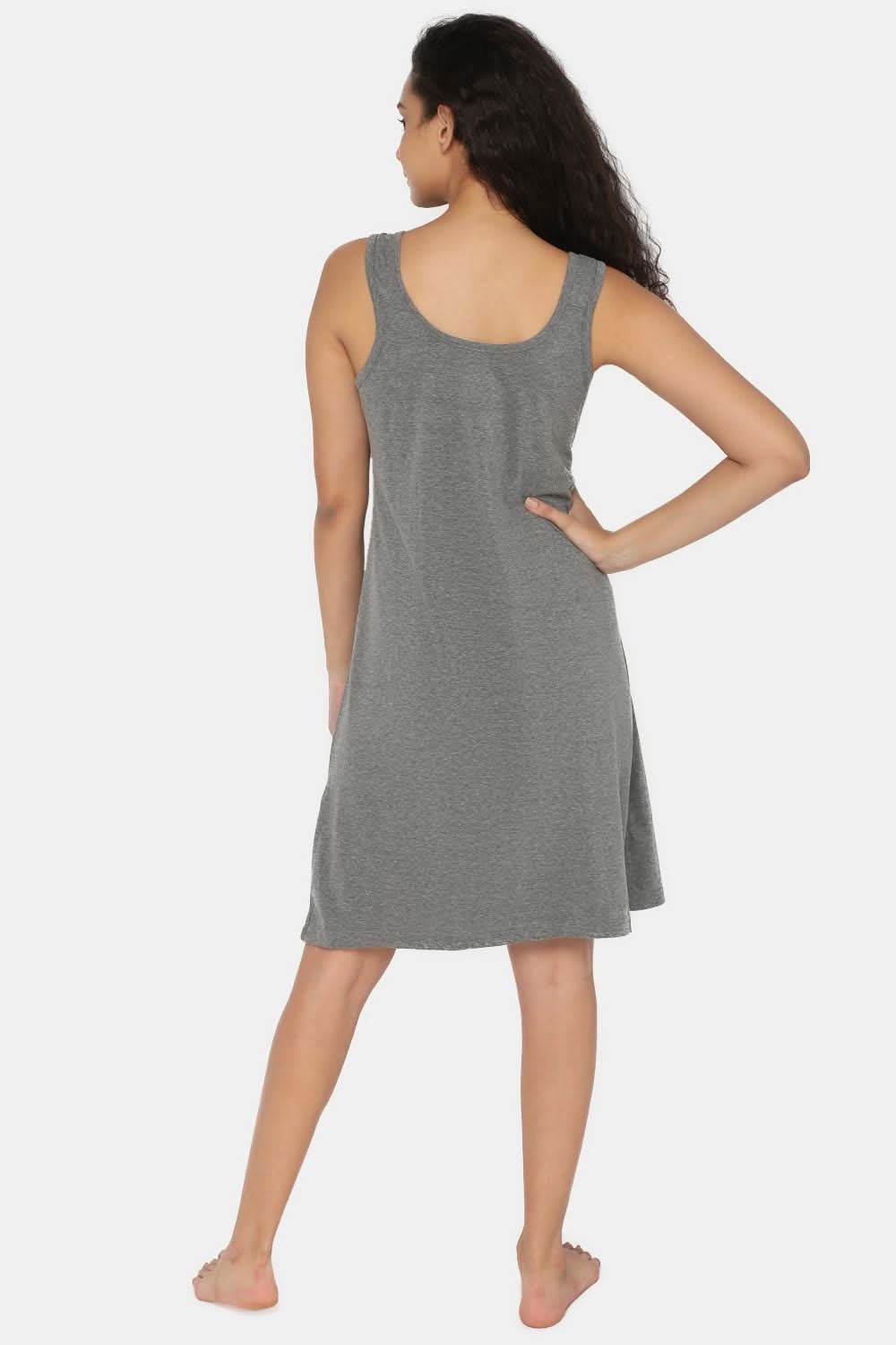 Intimacy Full Coverage Knee-Length Cotton Night Slip | Lightweight & Summer-Friendly Nightwear - Naidu Hall Family Store